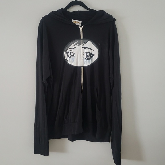 Women's Black I'm Fine Zip Up Hoodie - Picture 1 of 4